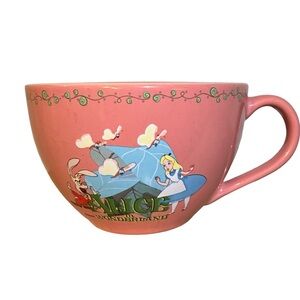Vintage Disney Store Retired Alice in Wonderland Oversized Pink Mug 18oz